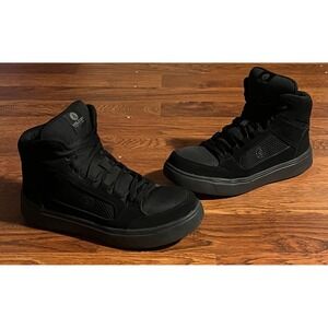 Volcom Mens 6.5 Womens 8.5 Black Leather High Top Work Skate Shoes